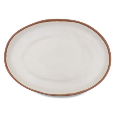 Q Squared - Potter Terracotta 18" x 13" Melaboo Oval Platter