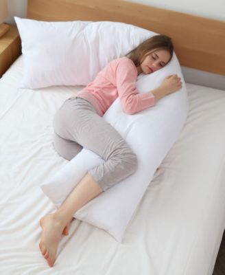 Cheer Collection - Hypoallergenic Down Alternative Total Body Pillow with Zippered Cover