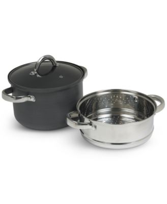 Sedona Kitchen - 4-Qt. Hard Anodized Aluminum 3-Pc. Multi Cooker