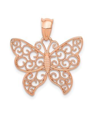 Macy's - Filigree Butterfly Pendant in 14k Rose Gold