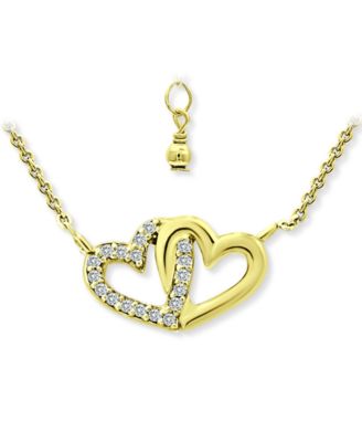 Giani Bernini - Cubic Zirconia Intertwined Hearts 16" Pendant Necklace