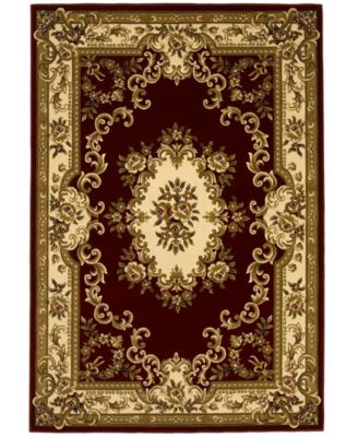 Kas - Corinthian 5308 Red/Ivory Aubusson 3'3" x 4'11" Area Rug