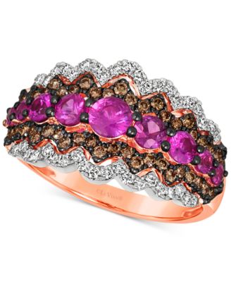 Le Vian - Passion Ruby (1 ct. t.w.) & Diamond (5/8 ct. t.w.) Statement Ring in 14k Rose Gold