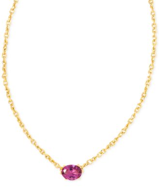 Kendra Scott - 14k Gold-Plated Single Stone 16" Adjustable Pendant Necklace