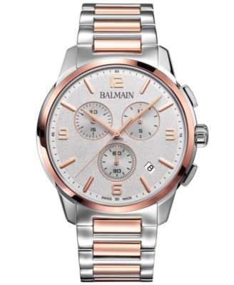 Balmain - Men's Swiss Chronograph Madrigal Two-Tone Stainless Steel Bracelet Watch 42mm