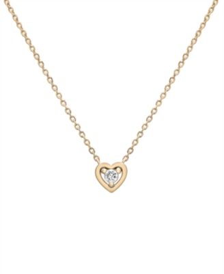 Audrey by Aurate - Diamond Heart 18" Pendant Necklace (1/10 ct. t.w.) in Gold Vermeil