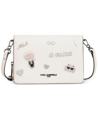 KARL LAGERFELD PARIS - Lourdes Mini Leather K Pin Crossbody