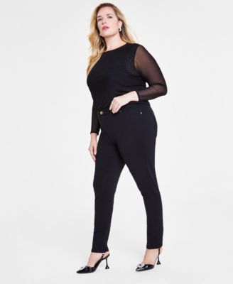 I.N.C. International Concepts - Plus Size Skinny Ponte Pants