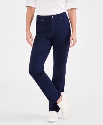 Style & Co - Women's Straight-Leg High Rise Twill Pants