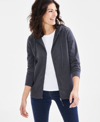 Style & Co - Petite Zip-Front Long-Sleeve Hoodie