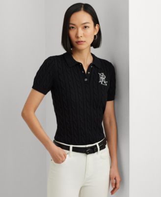 Lauren Ralph Lauren - Petite Cable-Knit Polo Shirt