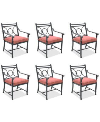 Agio - Wythburn Mix and Match Scroll Outdoor Dining Chairs, Set of 6