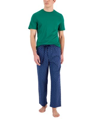 Club Room - Men's 2-Pc. Solid T-Shirt & Golf Ball-Print Pajama Pants Set