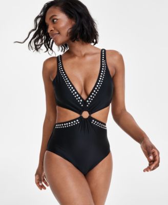 Bar III - Women's Tell Me About It Stud One-Piece Swimsuit