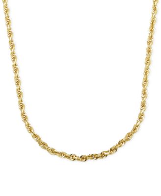 Macy's - Rope Chain 24" Necklace in Solid 14k Gold