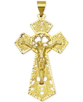 Macy's - Filigree Crucifix Fancy Openwork Cross Pendant in 10k Gold