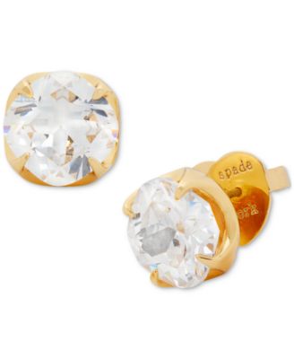 kate spade new york - Gold-Tone Cubic Zirconia Flower Stud Earrings