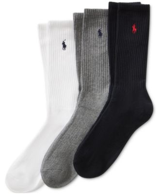 Polo Ralph Lauren - Socks, Extended Size Classic Athletic Crew 3 Pack