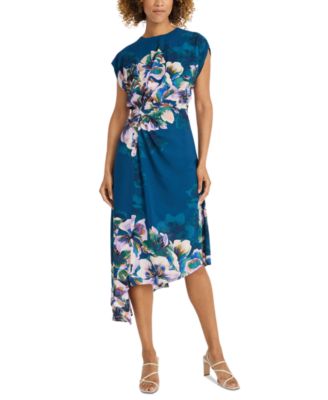 Maggy London - Women's Georgette Short-Sleeve Midi Dress