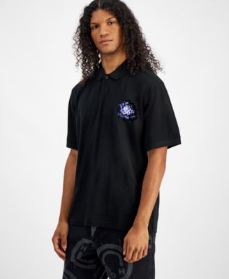 Hugo Boss - Men's Relaxed Fit Single-Button Short Sleeve Logo Polo Shirt