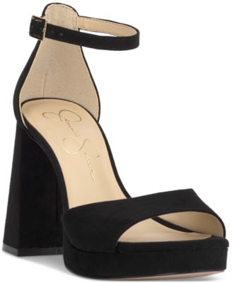 Jessica Simpson - Women's Kaliah Ankle-Strap Block-Heel Dress Sandals