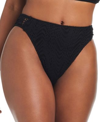 Bar III - Women's Crochet High-Rise Side-Tab Bottoms