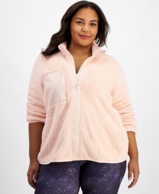 ID Ideology - Plus Size Sherpa Jacket, Created for Macy's