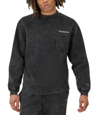Champion - Men's Washed Pocket Crewneck Sweatshirt