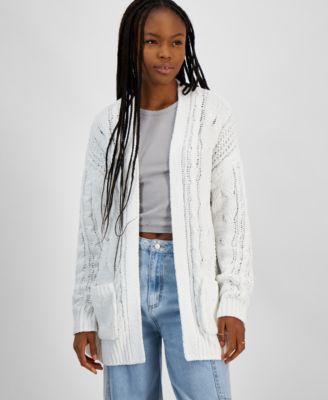 Hooked Up by IOT - Juniors' Cable Cardigan