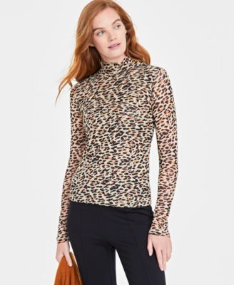 On 34th - Women's Mock-Neck Mesh Top