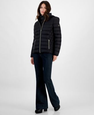 Michael Kors - Petite Hooded Packable Down Puffer Coat