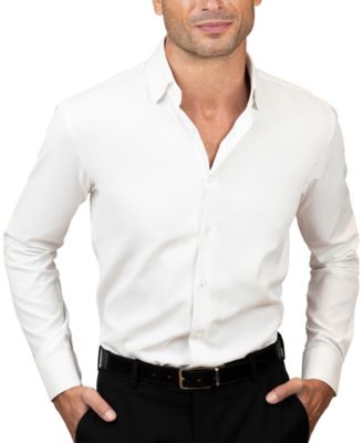 Tayion Collection - Men's Slim-Fit Dobby Dress Shirt