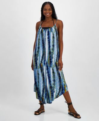 J Valdi - Women's Scoop-Neck Swim Cover-Up Jumpsuit