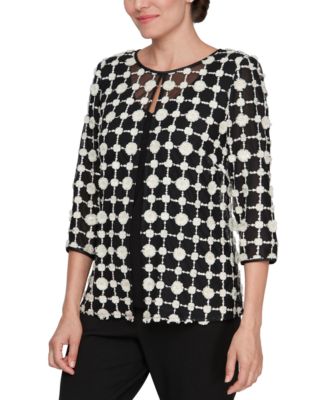 Alex Evenings - Women's Embellished 3/4-Sleeve Jacket