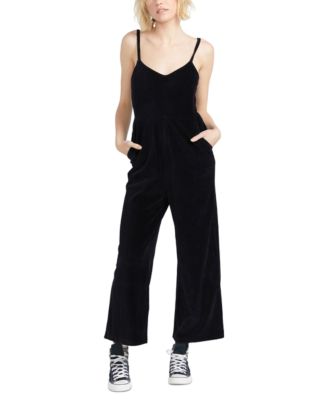 Volcom - Juniors' Cording To U Sleeveless Flare-Leg Romper