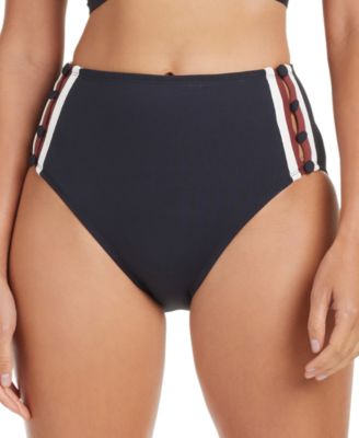 Bleu by Rod Beattie - Women's Button Down High-Waisted Bikini Bottoms
