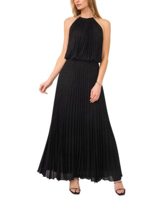 MSK - Petite Glitter Halter-Neck Embellished Gown