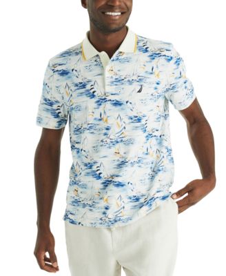 Nautica - Men's Classic Fit Printed Polo Shirt