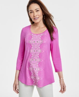 JM Collection - Plus Size Lush Runner Top