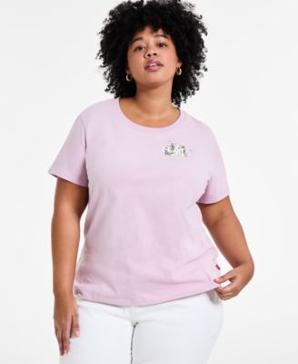 Levi's - Plus Size Cotton Perfect Logo Lily T-Shirt