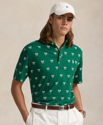Polo Ralph Lauren - Men's Classic-Fit Racquet-Print Polo Shirt