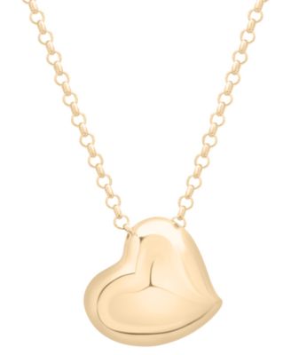 Audrey by Aurate - Polished Heart 18" Pendant Necklace in Gold Vermeil