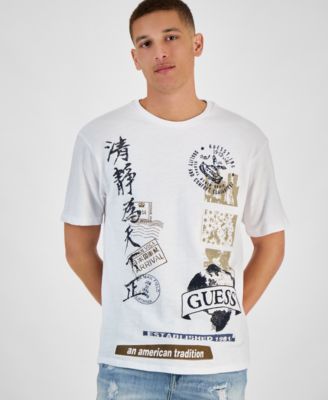 GUESS - Men's Authentic Stamps Regular-Fit Graphic T-Shirt