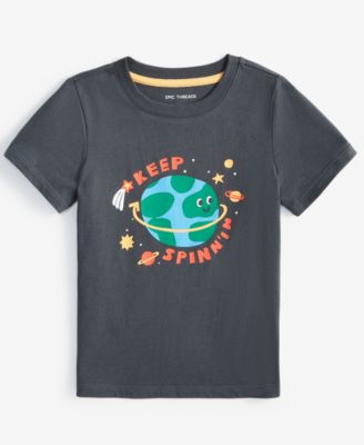 Epic Threads - Toddler Boys Keep Spinnin' Earth T-Shirt