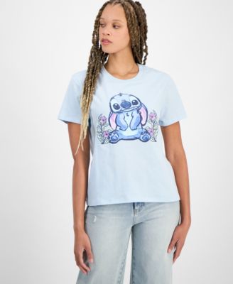 Disney - Juniors' Stitch Graphic Print T-Shirt