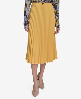Tommy Hilfiger - Women's Solid Pleated Pull-On Midi Skirt