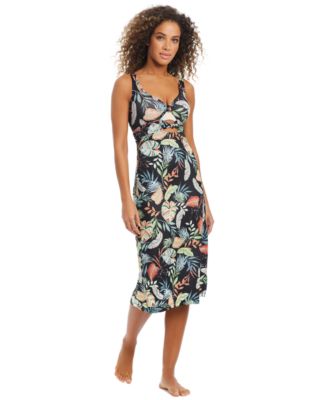 Bar III - Women's Swept Away Knot-Front Dress Swim Cover-Up, Exclusively at Macy's