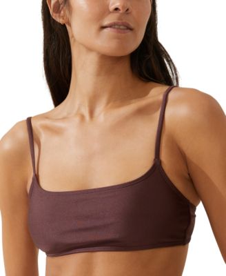 COTTON ON - Women's Straight-Neck Crop Bikini Top