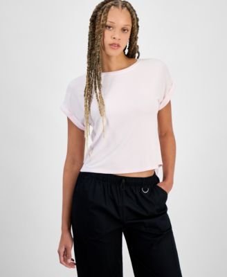 Hippie Rose - Juniors' Cuffed Short-Sleeve Tee