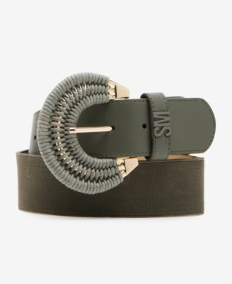 Steve Madden - Women's Wrapped Stretch Faux-Leather Belt